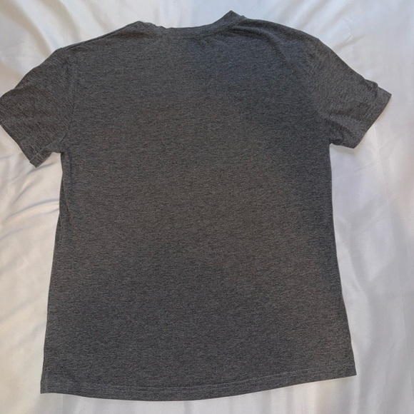 American Flag Gray Graphic T-Shirt with Blue Stripe - Picture 3 of 3